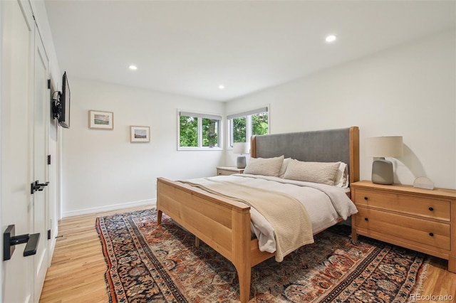 632 Wyoming St, Golden, CO 80403 - bedroom featuring light wood-style flooring, recessed lighting, and baseboards