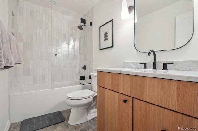 632 Wyoming St, Golden, CO 80403 - full bathroom with toilet, vanity, and washtub / shower combination