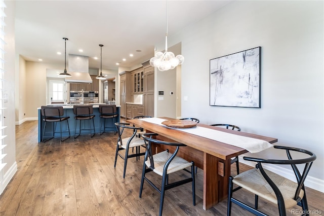 295 Jersey St, Denver, CO 80220 - dining space featuring baseboards, recessed lighting, and light wood-style flooring