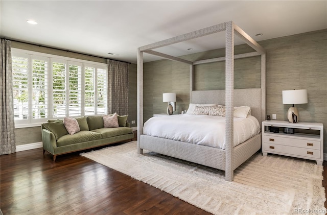 295 Jersey St, Denver, CO 80220 - bedroom featuring baseboards, recessed lighting, and wood finished floors