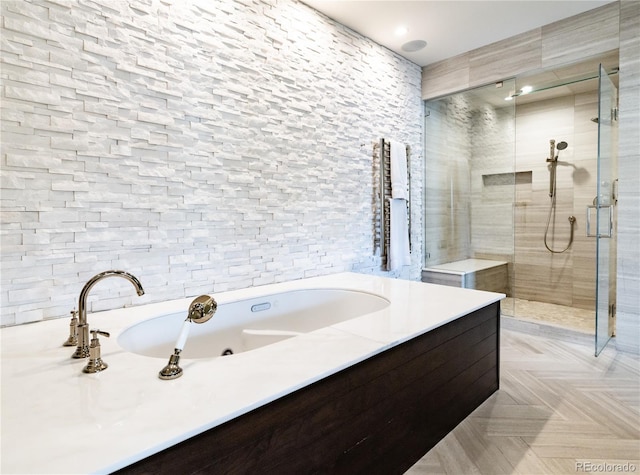 295 Jersey St, Denver, CO 80220 - full bathroom with a shower stall and a bath