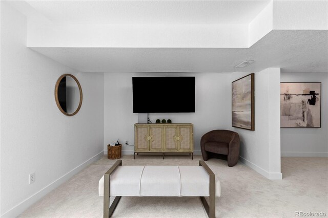 9161 W Lake Dr, Littleton, CO 80123 - living room featuring light colored carpet and baseboards