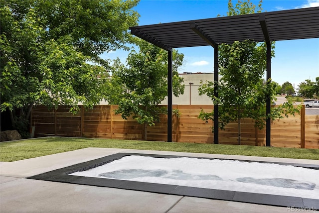 9161 W Lake Dr, Littleton, CO 80123 - view of patio featuring a jacuzzi and a pergola