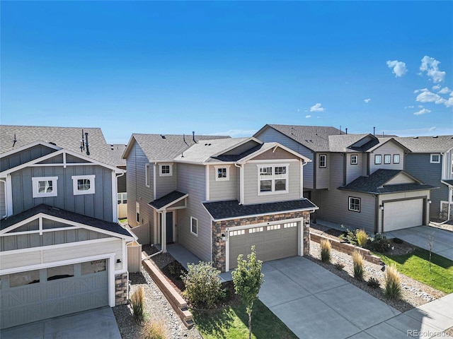 view of front of house featuring a garage