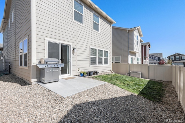 rear view of house with a patio area