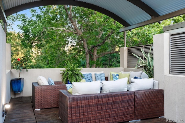 view of patio / terrace featuring outdoor lounge area