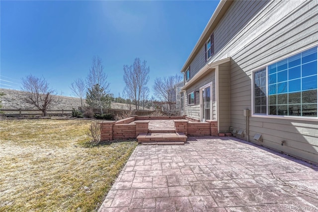 view of patio with fence