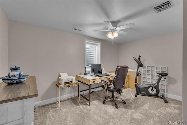 4694 S Ouray Way, Aurora, CO 80015 - office with ceiling fan, carpet, and baseboards