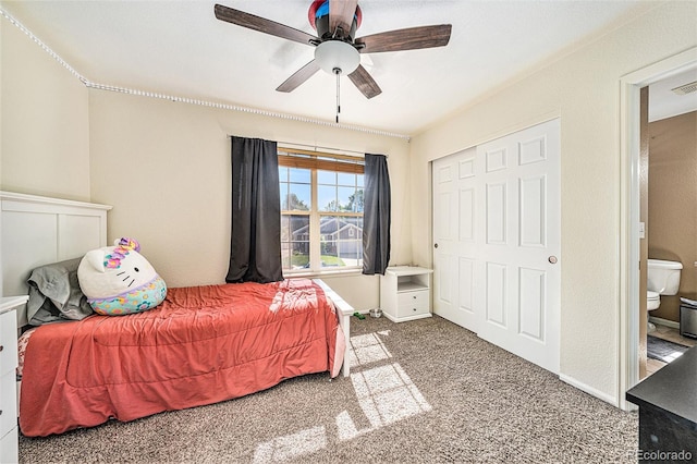 10289 Dresden St, Firestone, CO 80504 - bedroom featuring carpet and ceiling fan