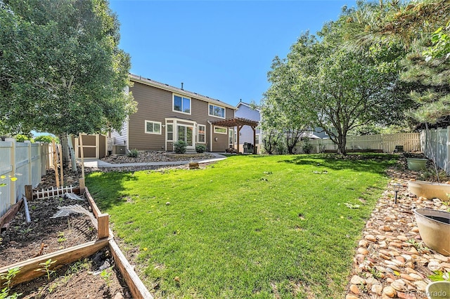 10289 Dresden St, Firestone, CO 80504 - view of yard featuring a pergola and a garden