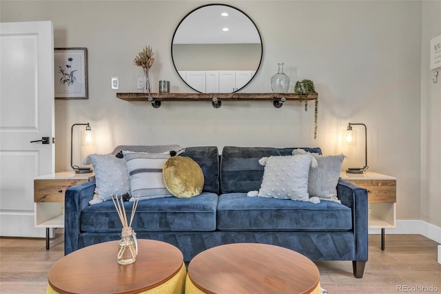 3219 W 19th Ave Unit 4, Denver, CO 80204 - living area featuring wood finished floors and recessed lighting