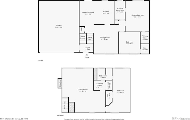 19196 E Kansas Dr, Aurora, CO 80017 - view of property floor plan