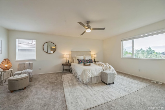 4807 Fenwood Dr, Highlands Ranch, CO 80130 - bedroom featuring multiple windows, carpet, and ceiling fan