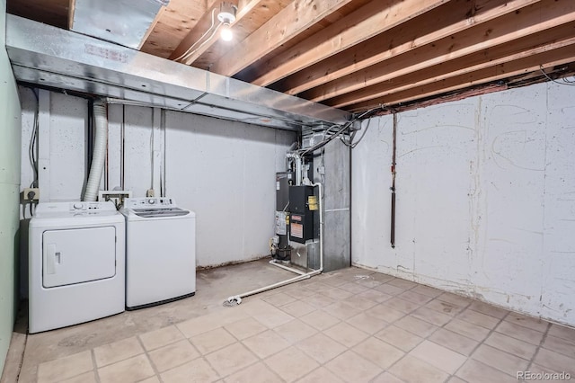 8197 S Fillmore Way, Centennial, CO 80122 - unfinished below grade area featuring separate washer and dryer and gas water heater