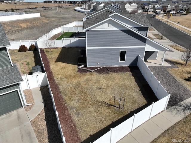 drone / aerial view featuring a residential view