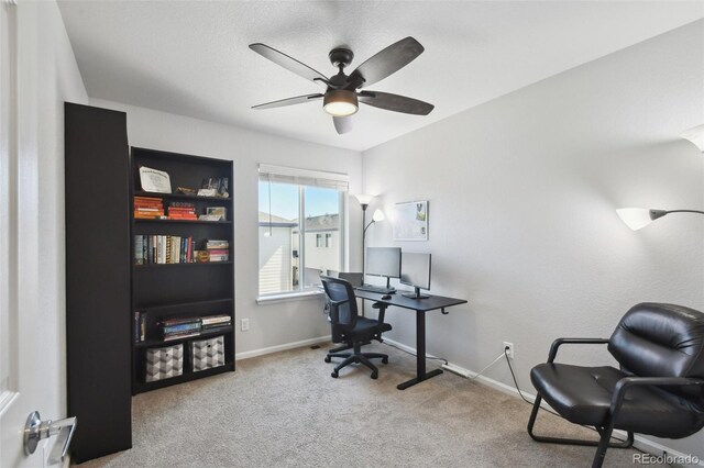 19221 E 65th Ave, Denver, CO 80249 - carpeted office space with a ceiling fan and baseboards