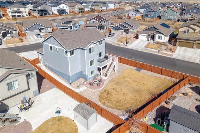 birds eye view of property featuring a residential view