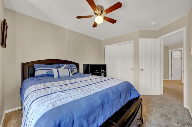 5415 Spruce Ave, Castle Rock, CO 80104 - carpeted bedroom with a closet and ceiling fan