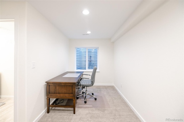 5415 Spruce Ave, Castle Rock, CO 80104 - home office with recessed lighting and carpet floors