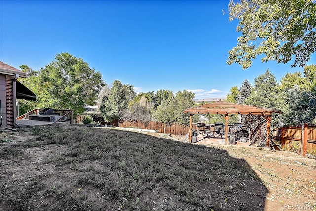 view of yard with a patio