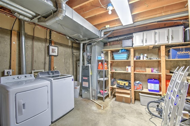 8022 S Columbine Ct, Centennial, CO 80122 - unfinished basement featuring washer and dryer and heating unit