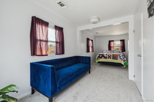 1995 Xenia St, Denver, CO 80220 - bedroom with baseboards, visible vents, and carpet