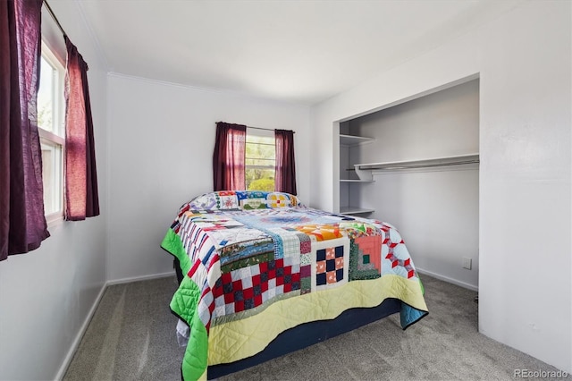 1995 Xenia St, Denver, CO 80220 - bedroom featuring carpet floors, baseboards, and a closet