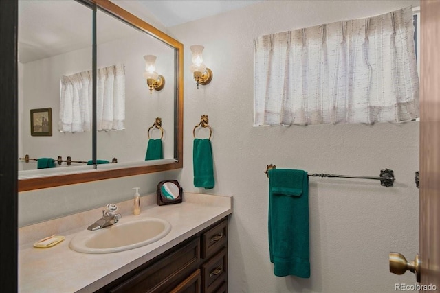 bathroom featuring oversized vanity