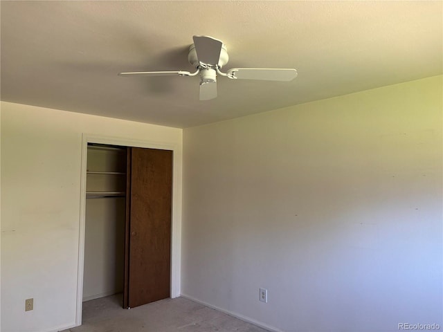 1602 S Lamar St, Lakewood, CO 80232 - unfurnished bedroom featuring a closet, baseboards, and ceiling fan