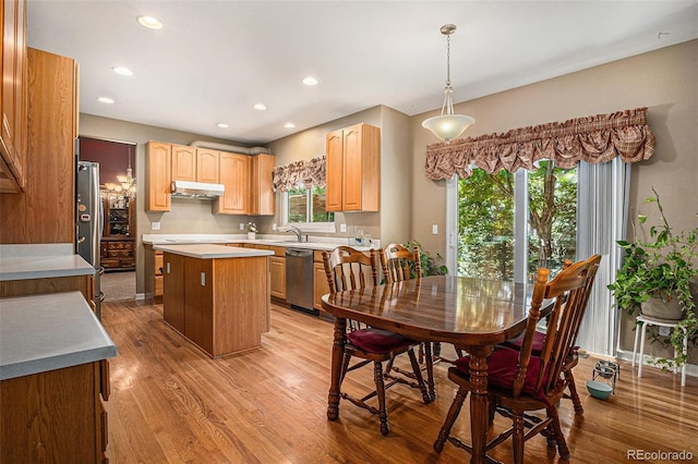 5569 S Helena St, Centennial, CO 80015 - dining space with recessed lighting and light wood-type flooring