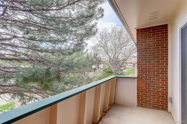balcony with visible vents