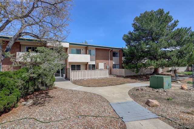 exterior space featuring fence