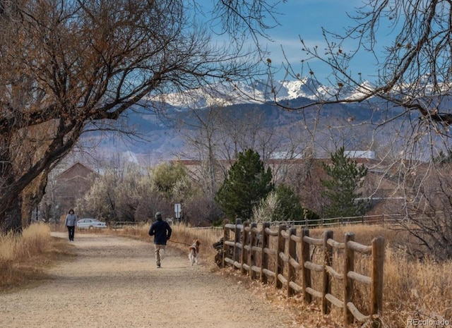 surrounding community featuring fence