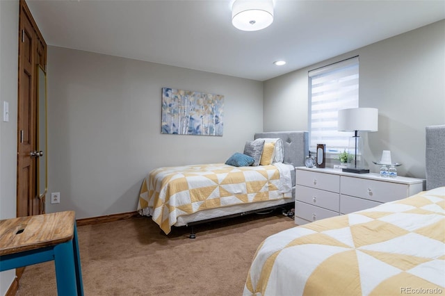 view of carpeted bedroom