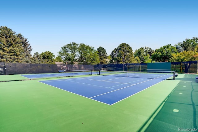 view of tennis court