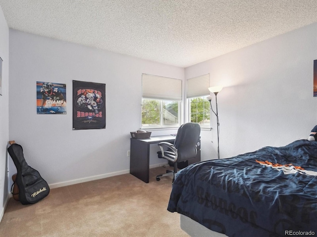 8766 Cresthill Ln, Highlands Ranch, CO 80130 - carpeted bedroom with baseboards and a textured ceiling