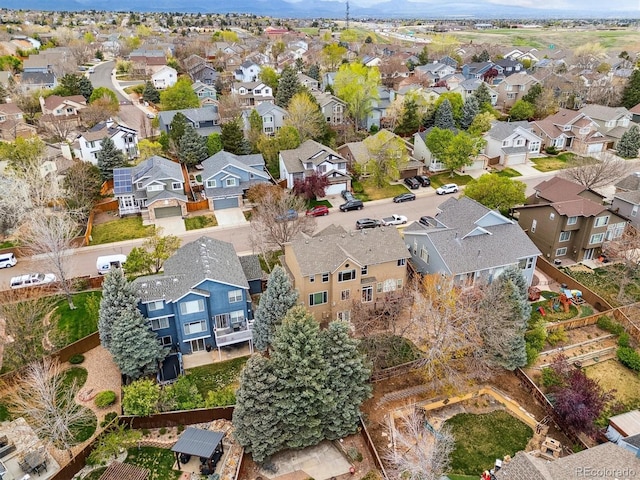aerial view featuring a residential view