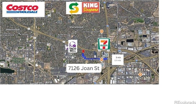 7126 Joan St, Denver, CO 80221 - map of property location