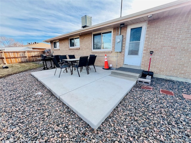 view of patio / terrace featuring fence and area for grilling