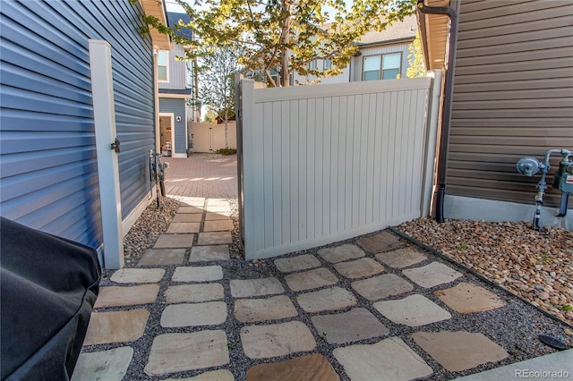 view of patio with fence
