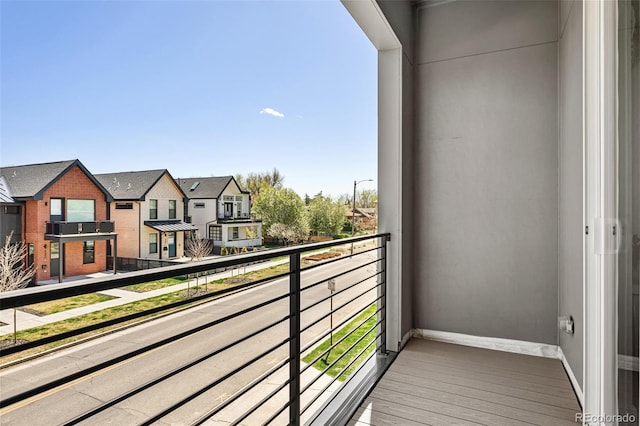 balcony with a residential view
