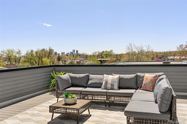 exterior space featuring outdoor lounge area and a patio area