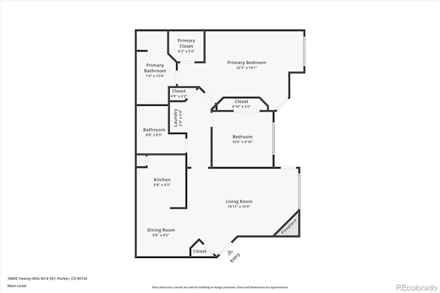 10805 Twenty Mile Rd Unit 307, Parker, CO 80134 - view of room layout