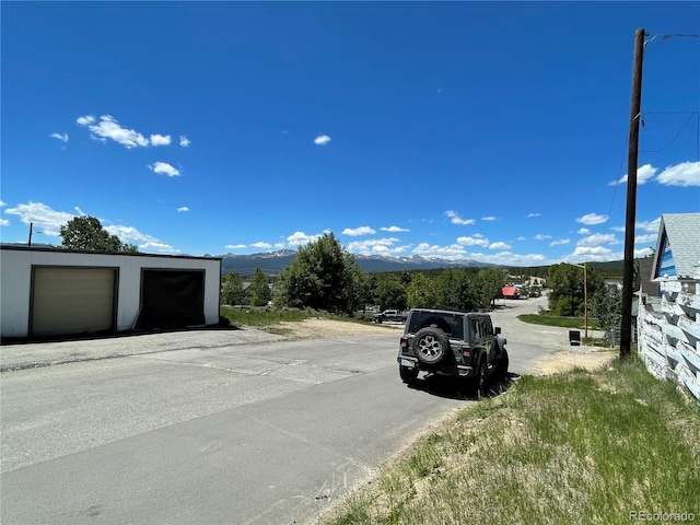 view of street featuring a mountain view