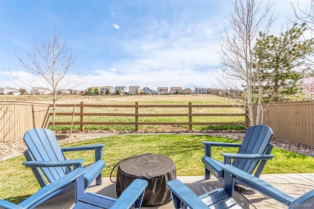 view of patio featuring a fenced backyard