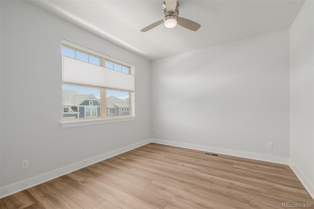 13736 Umatilla Ln, Broomfield, CO 80023 - spare room with light wood-style floors and a ceiling fan