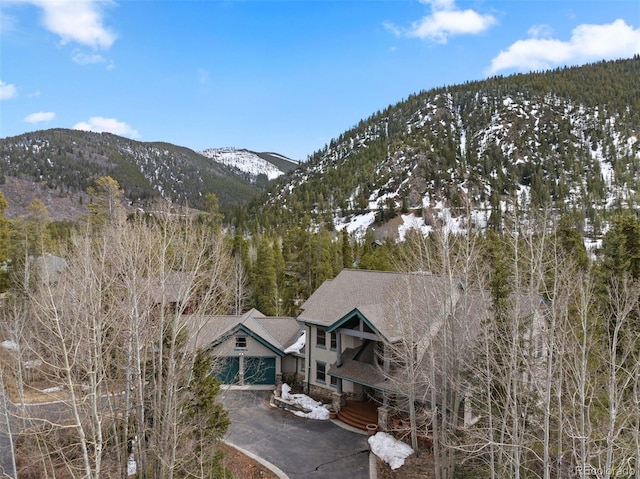 property view of mountains with a view of trees