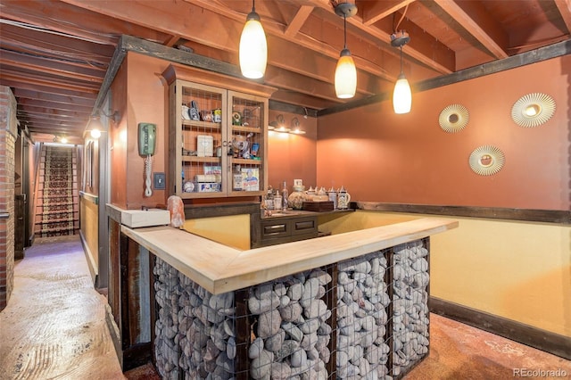 5332 W Roxbury Pl, Littleton, CO 80128 - indoor wet bar with pendant lighting