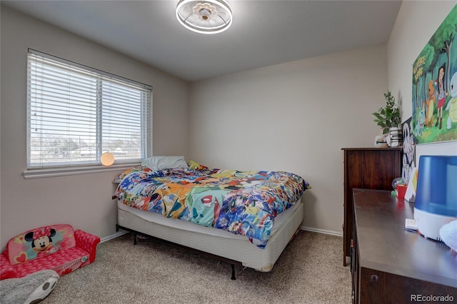 view of carpeted bedroom