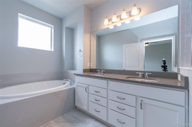 15443 W 65th Ave Unit B, Arvada, CO 80007 - full bathroom featuring double vanity and a bath